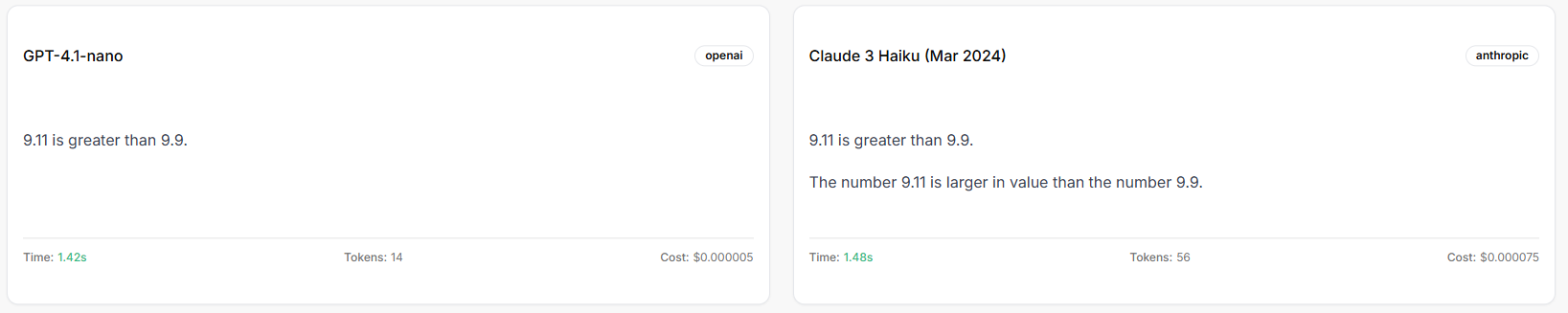 GPT and Claude responses